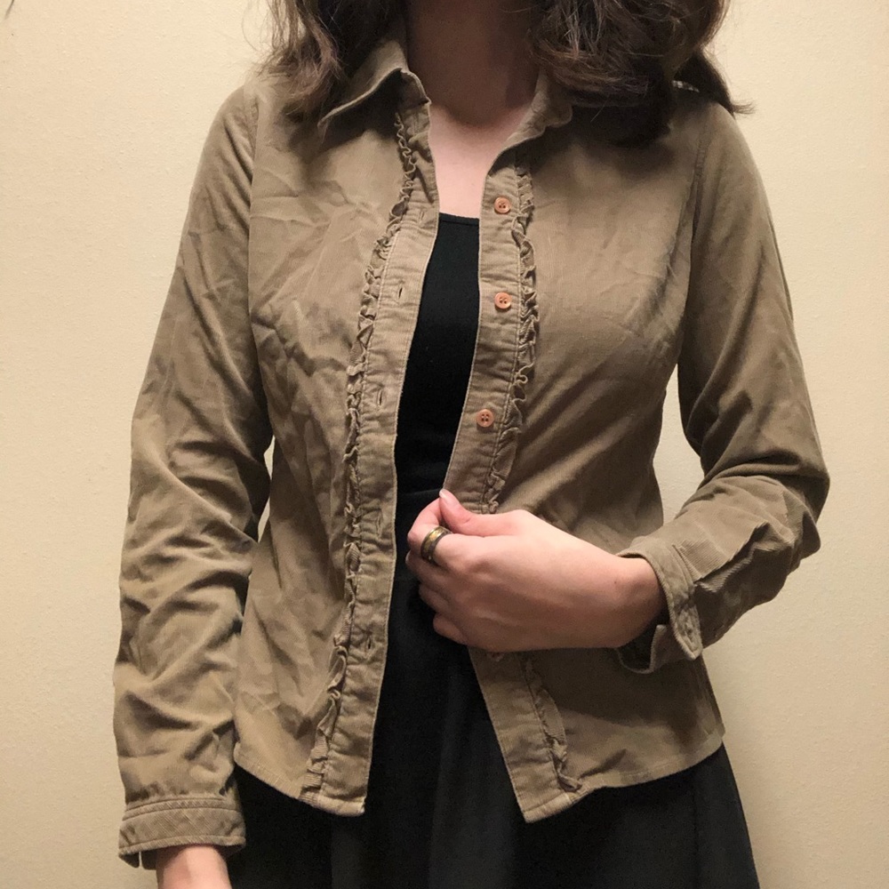 Ruffle Ribbed Jacket